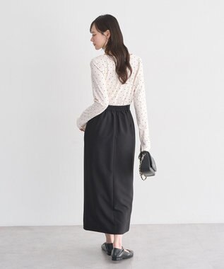 earth music&ecology ジップスリットＩラインスカート Black