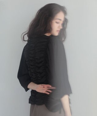 Green Parks ■ＥＳＣＡＲシアーギンガムシャーリングカーディガ Black