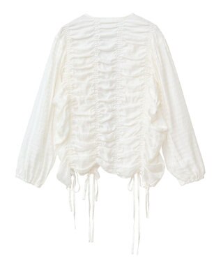 Green Parks ■ＥＳＣＡＲシアーギンガムシャーリングカーディガ Off White