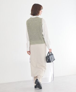 earth music&ecology ジップスリットＩラインスカート Beige