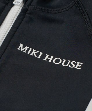MIKI HOUSE HOT BISCUITS 【ミキハウス】【80-130cm】ラッシュガード 黒×白