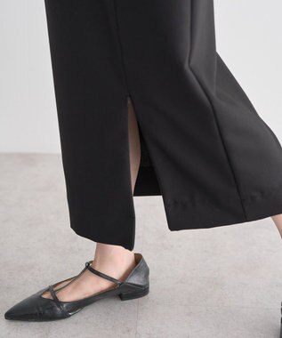 earth music&ecology ジップスリットＩラインスカート Black