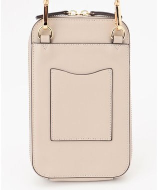 LA BAGAGERIE 【レザー×ステッチ】スマホポシェット アイボリー