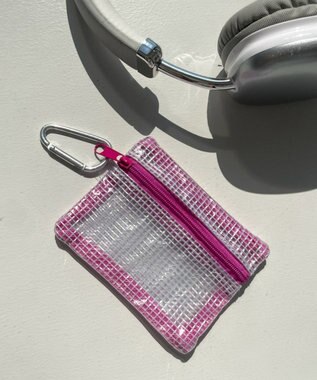 WEGO メッシュ配色クリアポーチ