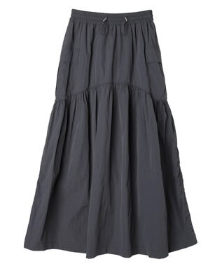earth music&ecology ドロストテックスカート Charcoal Gray