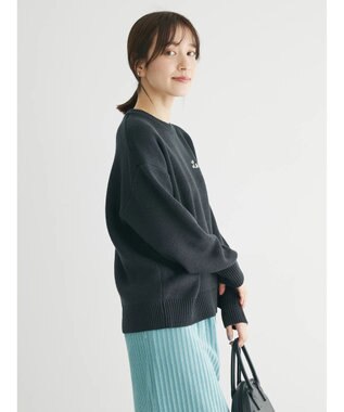 Green Parks 刺繍ロゴニットプルオーバー Dark Gray