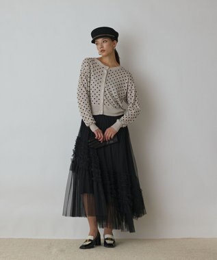 ドットフロッキーニットカーディガン