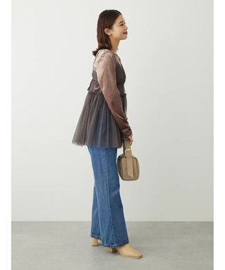 Green Parks ・ＥＬＥＮＣＡＲＥ　ＤＵＥ　ベロアクルーロングＴＥＥ Mocha