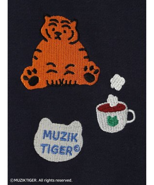 Green Parks ムジークタイガー／裏起毛刺しゅうプルオーバー Navy