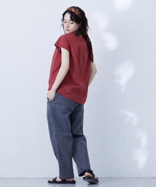 J.PRESS YORK STREET 【WOMEN】ドルマンブラウス レッド系