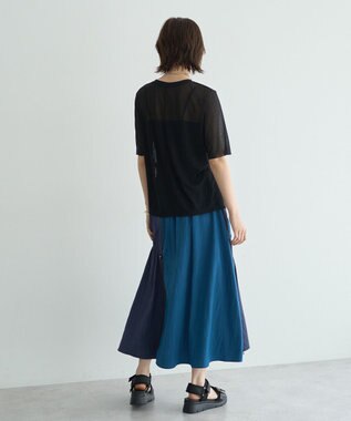 YECCA VECCA ドロストデザインロングスカート Blue