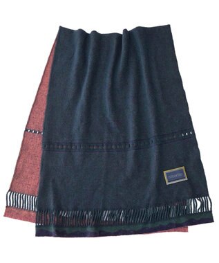 nitorito 【UNISEX】iroiro 無地 3WAY ストール green×pink