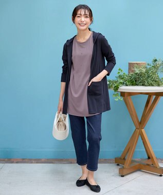 Tiaclasse 【洗える・接触冷感・紫外線ケア・サラごこち】はしごレースチュニック ピンクモカ