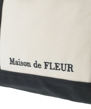 Maison de FLEUR マルチポケット帆布トートSバッグ Ivory