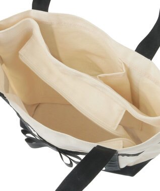 Maison de FLEUR マルチポケット帆布トートSバッグ Ivory