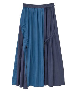YECCA VECCA ドロストデザインロングスカート Blue