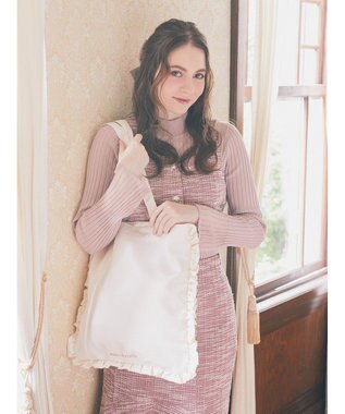 Maison de FLEUR EC限定フリルサテントートバッグ