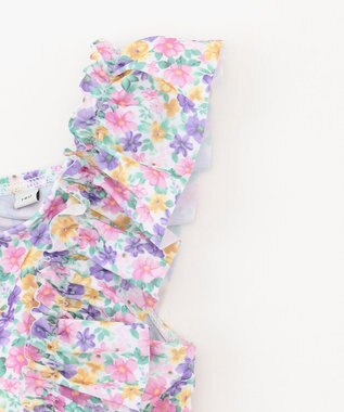 ANY KIDS 小花柄 セパレート水着 エクリュ