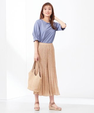 ANY SIS S 【接触冷感・UVカット】サカリバクルーネック プルオーバー ライトブルー