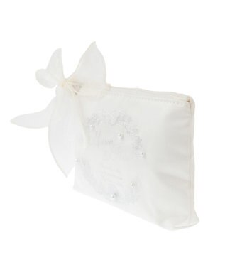 Maison de FLEUR シーシェルプリントポーチ Ivory