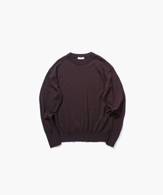 ATON WOOSTED WOOL | クルーネックセーター BURGUNDY