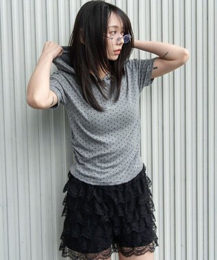 WEGO ヘンリーネックフードT 柄2