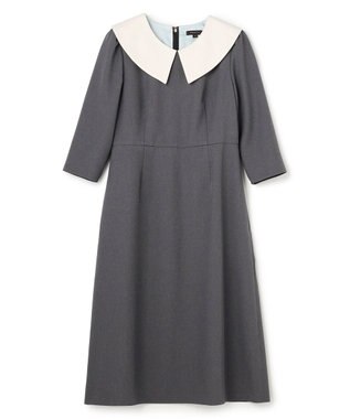 TOCCA 【八木アリサさん着用】【00サイズあり・消臭】FLYING SAUCER 七分丈ドレス グレー系