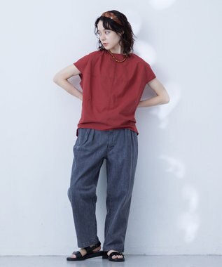 J.PRESS YORK STREET 【WOMEN】ドルマンブラウス レッド系