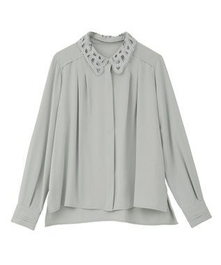 YECCA VECCA 2wayレース襟ブラウス Off White