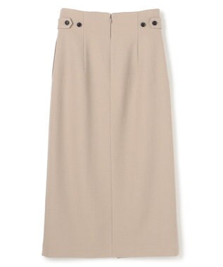 BEIGE， 【VERY NaVY12月号掲載】BUNNELL / ウールハイウエストタブボタンスカート L.Taupe