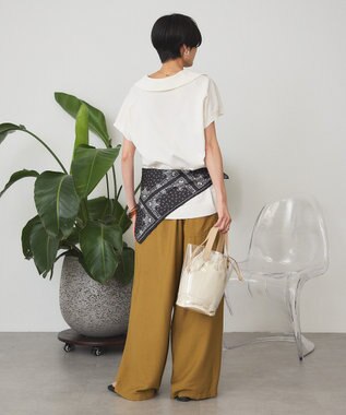 AMERICAN HOLIC フレンチスリーブスキッパールーズニットプルオーバー Off White