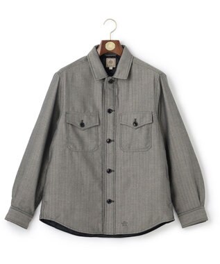 J.PRESS MEN ヘリンボンCPOジャケット ネイビー系9