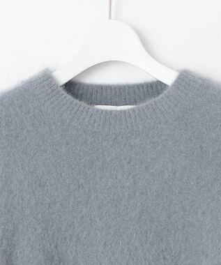 自由区 L 【SHIHOさん着用】ヘアリーフォックスプルオーバー ニット ブルー