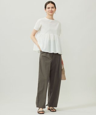 自由区 【カタログ掲載・洗える】オルダージュタイプライター パンツ ダークオリーブ