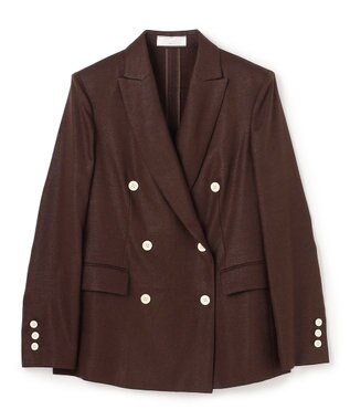 BEIGE， CAROLE / リネンライク ダブルジャケット Bordeaux