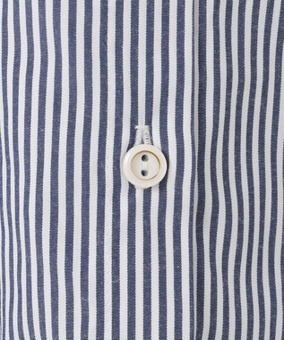 ANY SIS 【洗える】シャツコンビレイヤード カットソー ネイビーストライプ