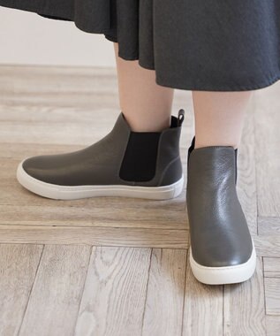 Pointer 本革サイドゴアショートブーツ グレー