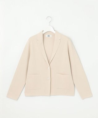 J.PRESS LADIES S Cotton Acetate ニット ジャケット ライトベージュ系