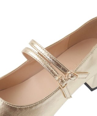 AMERICAN HOLIC ダブルストラップメリージェーン Gold