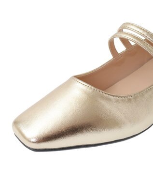 AMERICAN HOLIC ダブルストラップメリージェーン Gold