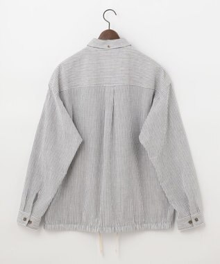 JOSEPH ABBOUD MOUNTAIN 【SPACE／UNISEX】オーガニックコットンリネンドライサッカー シャツ ネイビー系1