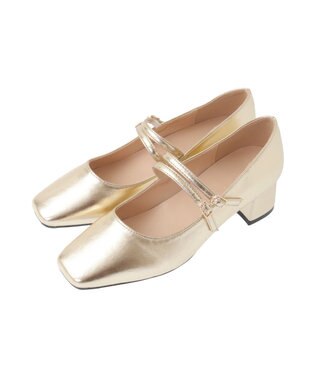 AMERICAN HOLIC ダブルストラップメリージェーン Gold