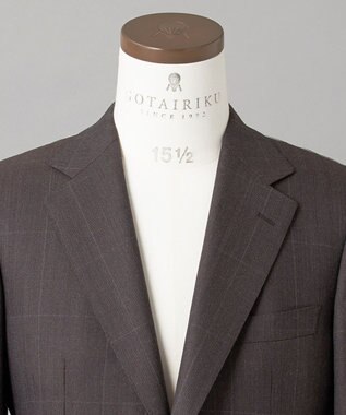 GOTAIRIKU 【ZEGNA/ゼニア】ISLANDFLEECE/アイランドフリース 3ピーススーツ（ブラウン×格子） ダークブラウン系4