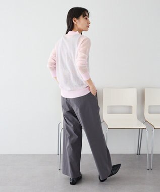 CRAFT STANDARD BOUTIQUE シアージョーゼットニットカーディガン Light Pink