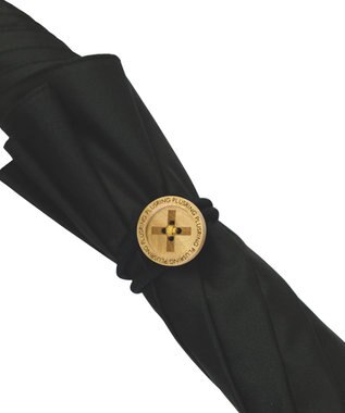 +RING 【UVカット100%】【UPF50＋】【遮光率99%以上】プラスリング 晴雨兼用傘（長ショート） FLW T1265 2重張り傘 黒