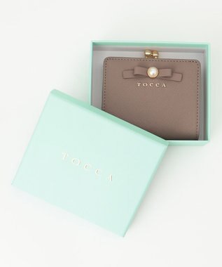 TOCCA 【新色ブルー登場】PEARL KNOT BIFOLDWALLET 財布 ベージュ系