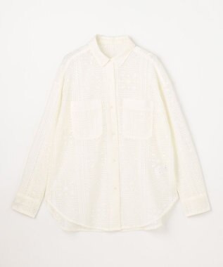 ANY L レースオーバーシャツ エクリュ