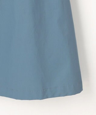 自由区 【春の必需品・オンオフ使える】コットンナイロンバルカラー コート ブルー