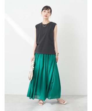 earth music&ecology ノースリーブカットソー（汗じみ防止） Black