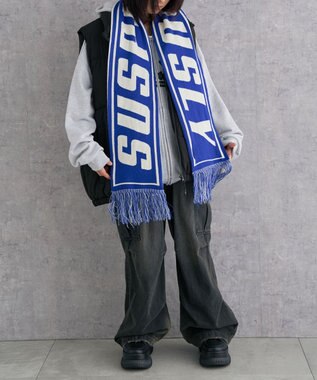 WEGO 【ユニセックス着用ITEM】ロゴマフラー ブルー